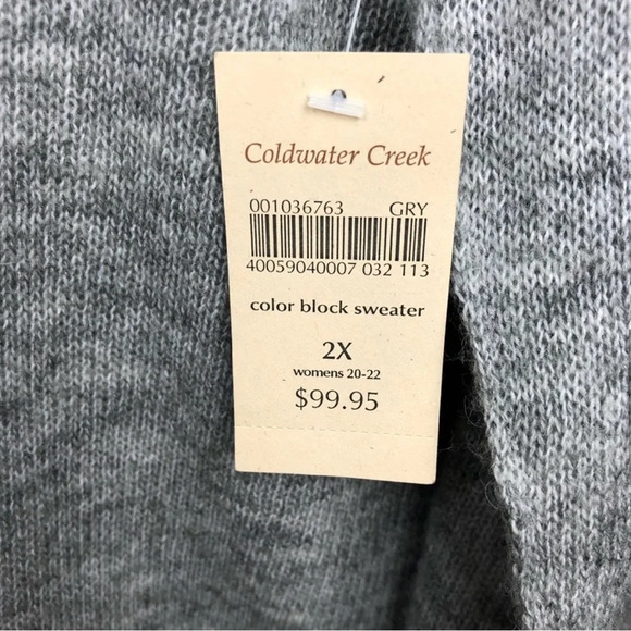 Coldwater Creek wool blend color block sweater grey - Size: 2X women’s - Picture 9 of 13